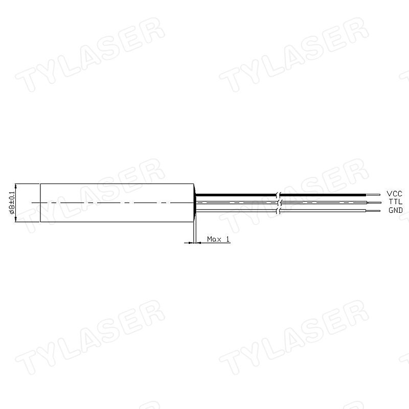 External TTL 8mm 650nm 1mW 5mW - Industrial Laser Tag ulasan dan harga